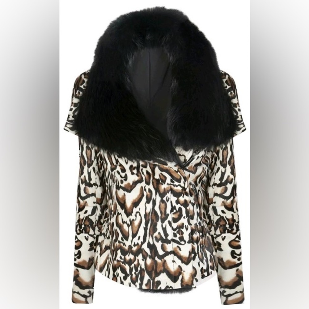 NWT rare Diane Von Furstenberg Marvela pony jacket 10